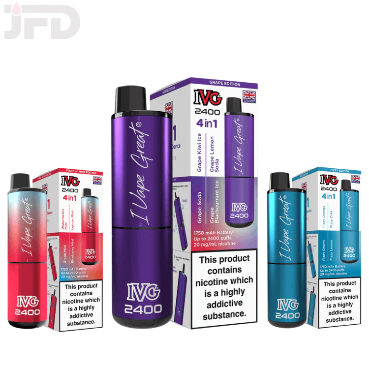 IVG 2400 RECHARGEABLE PREFILLED VAPE KIT